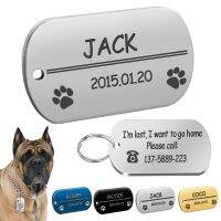 ✺✓▨ Metal Military Dog ID Tag Dog Accessories Customized Engraved Cat Puppy Name Tag Phone No. for Medium Large Pet Labrador