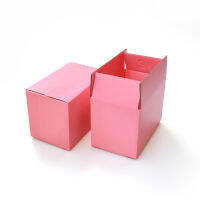 5pcs 10pcs Pink carton storage gift corrugated paper packaging box trinkets Festival box support customized size printing logo