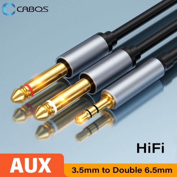 3-5mm-to-double-6-5mm-trs-cable-aux-adapter-audio-cable-6-5-jack-to-stereo-3-5-jack-for-mixer-amplifier-speaker-6-35mm-adapter-cables