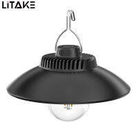 LITAKE ไฟ Led ตั้งแคมป์แบตเตอรี่1200 Ma ในตัว100-200ลูเมน Typec ไฟสำหรับเต็นท์ชาร์จพร้อมตะขอ