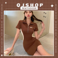 QJshop  ร้านในไทย?ชุดเดรสผู้หญิง  ชุดไปคอนเสิร์ต รุ่นนี้มาในแบบคอปก ใส่แล้วดูน่ารักสดใสขึ้นมาก แต่งแถบสีตรงช่วงเอว ใส่แล้วดูหุ่นสวยแซ่บมากจ้า รีบมาซื้อด่วน?