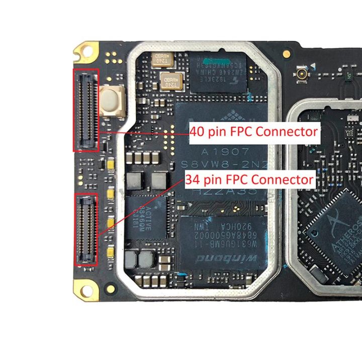 ‘；【。- 2-10Pcs 34Pin 40Pin Plug Port On Flex For DJI Mavic Mini / Drone FPC Connector Slot On Motherboard