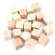 2x2x2cm Natural Wood Blocks DIY Cube Blocks 20pcs Stacking Toy Kids