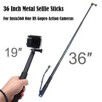 36/19 Inch Aluminum Selfie Sticks Self Handheld Pole Monopod Stick for Insta360 One RS R GoPro 10 8 Xiaomi Yi Camera Accessories