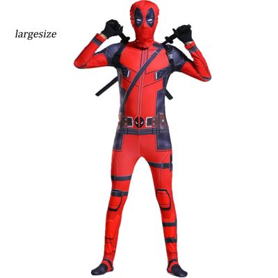 LGSZ☼Halloween Marvel Superhero Full Body Jumpsuit Kids Men Cosplay Costume