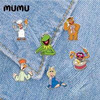 2021 New The Muppets Lapel Pin Miss Piggy Fozzie Acrylic Brooches Handmade Epoxy Jewelry Shirt Bag Badge