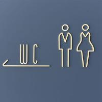 ป้ายสุขภัณฑ์ทองเหลืองติดประตูป้ายประตูห้องน้ำ3มิติสุดสร้างสรรค์สำหรับโรงแรมสำนักงานป้ายสัญลักษณ์โถสุขภัณฑ์ในบ้านป้ายห้องน้ำห้องน้ำ