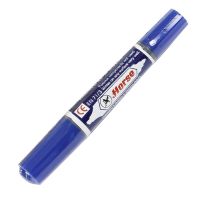 ปากกา ปากกาเคมี 2 หัว น้ำเงิน ดำ แดง  ตราม้า ปากกามาร์เกอร์