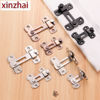 Stainless Steel Door Buckle 90°/180° Sliding Door Latch Anti-theft Security Lock Catch Bedroom Sliding Door Push Lock