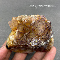 100 Natural Purple Stepped Fluorite Cluster ตัวอย่างแร่อัญมณีระดับหินและคริสตัล