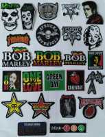 อาร์ม ตัวรีดติดเสื้อ Patch ตกแต่งเสื้อผ้า หมวก กระเป๋า#Bob Marley#Marilyn#Elvis#Metallica#Blink-182#Green Day#Thrasher#Rockstar#MISFITS