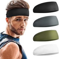 ผ้าฝ้ายกีฬาคาดศีรษะยืดหยุ่น Sweatbands ผู้หญิงผู้ชายบาสเกตบอลกีฬายิมออกกำลังกายเหงื่อวงวอลเลย์บอลเทนนิส