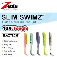 【hot】✜☫❏ Original ZMAN SLIM SWIMZ Fishing Soft Baits 6.4cm/7.7cm 6pcs/bag Catch Per Bait 10X Tough Elaztech