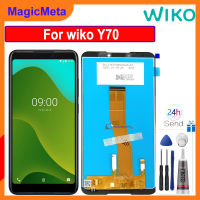 MagicMeta สำหรับ Wiko Y70ชิ้นส่วนจอสัมผัสแอลซีดีของเครื่องแปลงดิจิทัล WikoY70ซ่อมแซมชิ้นส่วนสำหรับจอแสดงผล LCD Wiko Y70ที่ตรวจจับ LCD