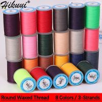 【YD】 Polyester Round Waxed Thread Cord Leather Sewing Wax Coated String for Hand Stitching Canvas Braided