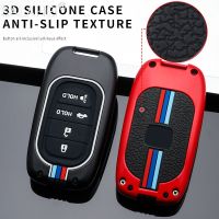 Zinc Alloy&amp;Silicone Car Remote Key Cover Case Holder Shell Protection For Honda CRV HRV Civic Accord Vezel 2021 2022 Accessories