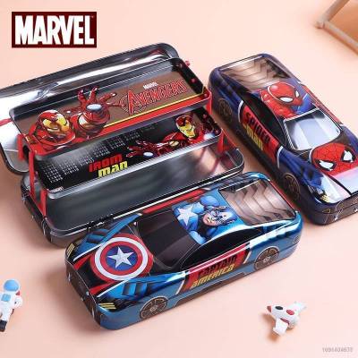 Jason Marvel Spider-Man Iron Man Mickey กล่องเครื่องเขียน สามชั้น ล้อรถ กล่องดินสอ นักเรียน ความจุขนาดใหญ่