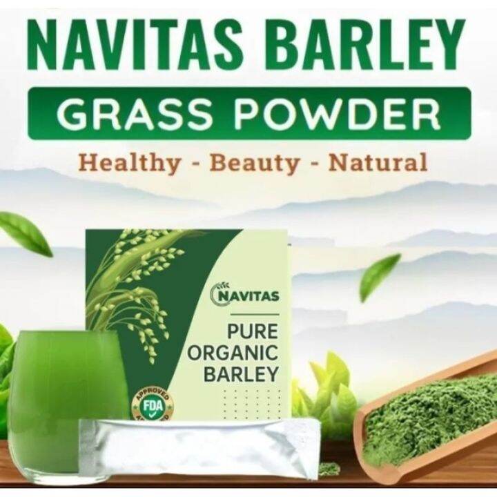 NAVITAS BARLEY GRASS POWDER 15 SACHET PER BOX Lazada PH