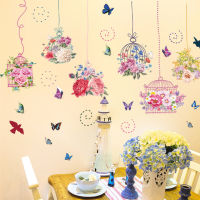 สติ๊กเกอร์ติดผนัง ต้นไม้ ใบไม้ ต้นกระบองเพชร ดอกไม้ นตกแต่งบ้าน Wall Sticker Flowers DIY 3012