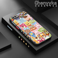 เคส Chenyyka สำหรับ OPPO R11 R11s เคส R9s มีน้ำค้างแข็งโปร่งใสของเล่นแบบเต็มหน้าจอลายเคสขอบสี่เหลี่ยมด้านข้างแบบแข็งปกป้องกล้องปลอกซิลิโคนกันกระแทกเคสนิ่ม