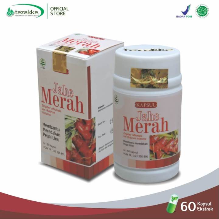 Kapsul Ekstrak Jahe Merah Antibiotik Obat Radang Pereda Nyeri Haid 60