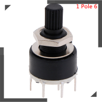 WonderfulBuyinge SR16MM ROTARY SWITCH 2 POLE 3 4 position 1 POLE 5 6 8ตำแหน่ง Axis band SWITCH