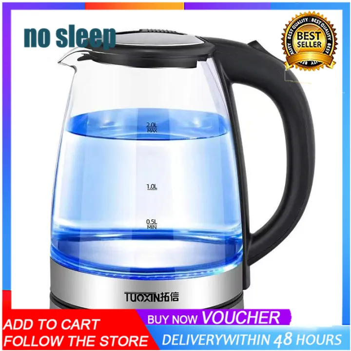 1500W Electric Kettle SpeedBoil Tech, 2 Liter Cordless with LED