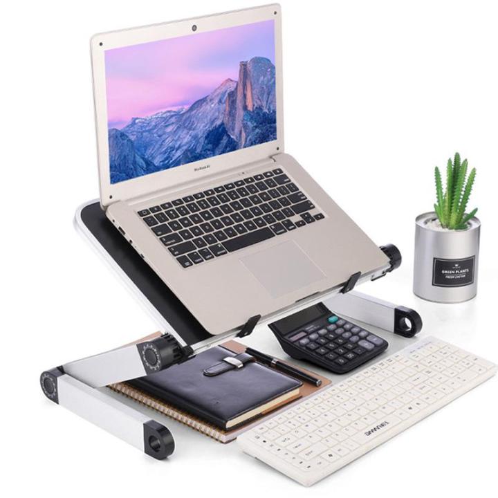 yingke-โต๊ะแล็ปท็อปแบบพับได้ทำจากโลหะผสมที่วางโน้ตบุ๊คปรับได้พับได้โต๊ะโต๊ะคอมพิวเตอร์โน้ตบุ๊คพีซี