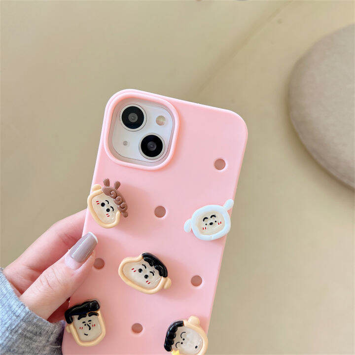 เคสเคสโทรศัพท์-iphone-ลายดินสอสีการ์ตูนญี่ปุ่นน่ารักสุดน่ารักดีไซน์สวยป้องกันการกระแทกทำจากซิลิคอนนิ่มซึ่งถอดออกได้ออกแบบให้มีเสน่ห์สำหรับ-iphone-14-13-12-11-pro-max