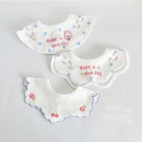 【DT】hot！ 3Pcs Set Korean Infant Toddlers Baby Bib Cotton Cartoon Fake Collar Decorate Newborns Burp Cloths Kids Accessories