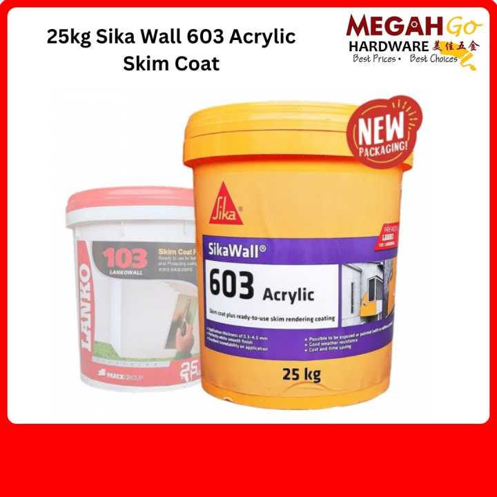 25kg Sika Wall 603 Acrylic Skim Coat White | Lazada