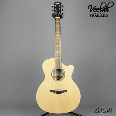 Veelah กีต้าร์โปร่ง 41" Acoustic Guitar 41" รุ่น VGACSM ฟรี Gig Bag
