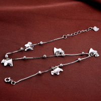 100925 Sterling Silver Anklet Trojan Pendant Silver Anklet Woman Summer Accessories Jewelry