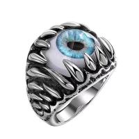 Punk Fashion Men And Women Retro Demon Eye Ring Hipster Hip Hop Personality Dragon Claw Evil Eye Crystal Hollow Cross Ring 2021