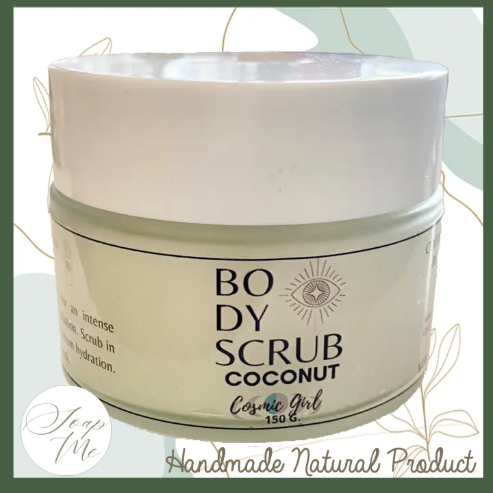 Natural Coconut Body scrub with coconut essential oil Lazada.co.th