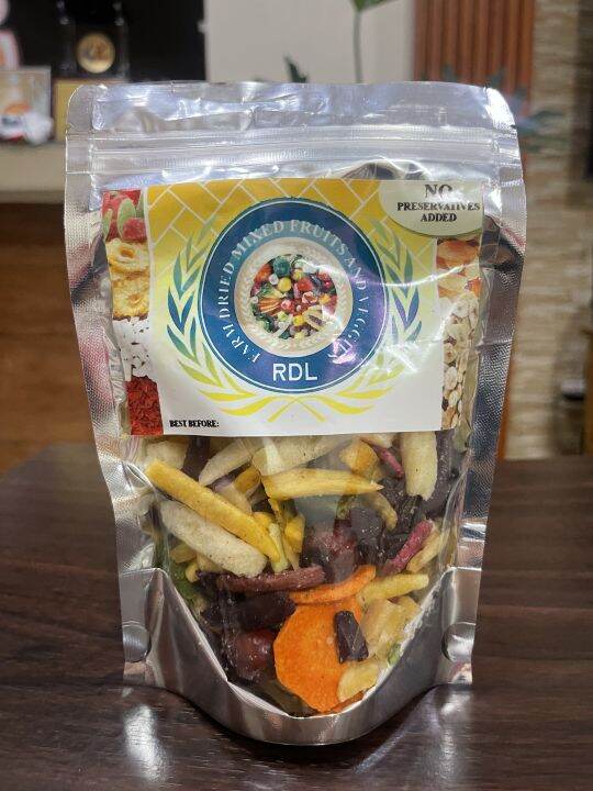 Dried Mixed Fruits and Vegetables, 100 grams, Crispy Fruits and