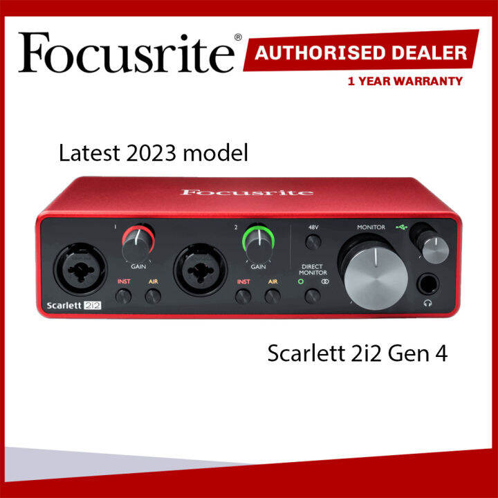 Focusrite Scarlett 2i2 (4th Gen) USB Audio Interface 2i2 Gen4 | Lazada ...