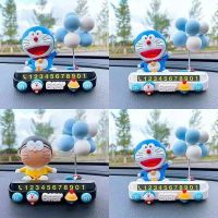 HOT!!!❅▣■ pdh711 Doraemon Car Temporary Parking Sign Doll Moving Car Number Plate Pokonyan Car Interior Decoration Decorations Doraemon Cartoon characters