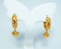 Heart Drop Dangle 22K 23K 24K Thai Baht Yellow Gold Plated Earring Jewelry