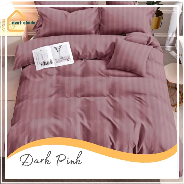 Neat Abode 3 in 1 Elegant Stripes Designs Canadian Cotton Bedding Set