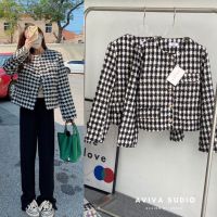 เสื้อคลุมเบลเซอร์✨Blazer suitลายชิโนริ✨ผ้าทวิตชาแนล อะไหล่ทอง✨ป้ายAVIVA