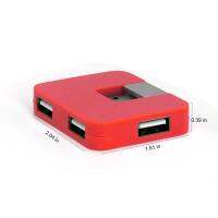 【Fast-selling】 CHYI ไร้สาย4พอร์ต Mini USB 2.0 Hub สี่เหลี่ยมแบบพกพาหลาย USB Splitter สำหรับคอมพิวเตอร์พีซีแล็ปท็อปอุปกรณ์โต๊ะทำงาน