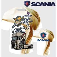 T SHIRT - New 3d Printed T-shirts SCANIAS Logo on Front and Back for Truck Driver t Shirts(xs~4xl)  - TSHIRT