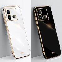 เคสสำหรับ Vivo โทรศัพท์ชุบ Neo8สี่เหลี่ยมเคลือบเงาสีขนมปกหลัง TPU นิ่มดูหรูหรา