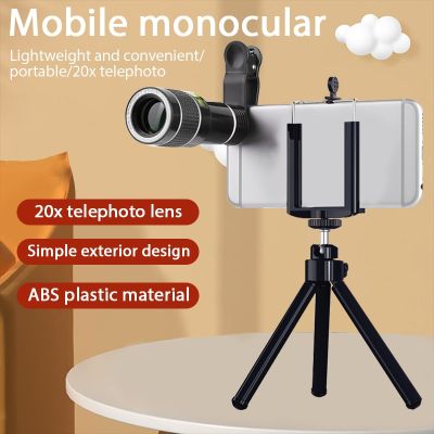 Telescope Telephoto Lens 20x Zoom Lens With Tripod Monocular Mobile Phone Camera Lens For Smartphones Lente Para Celular