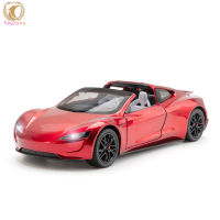 1:24 Tesla Alloy Sports Car Model Ornaments Simulation Pull-back Car Toys For Birthday Gift