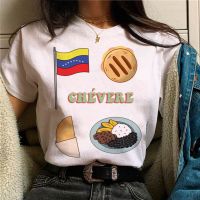 เสื้อ Venezuela สำหรับผู้หญิง,เสื้อการ์ตูนอะนิเมะฮาราจูกุเสื้อกราฟฟิกลาย2000S