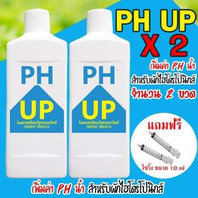 PH Up (ชุดสุดคุ้ม จำนวน 2 ขวด) เพิ่มค่า ph ในน้ำ สำหรับผักไฮโดรโปนิกส์ ขนาด 1 ลิตร 2 ขวด