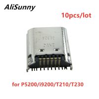 AliSunny 10pcs USB Port Dock Connector สําหรับ SamSung Tab 3 P5200 P5210 T211 T210 i9200 DC Socket Charging Charger Plug Parts