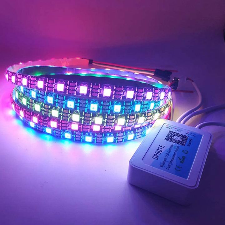 sp601e-dual-signal-output-bluetooth-led-music-controller-for-led-pixel-strip-ws2812b-ucs1903-tm1804-ios-android-app